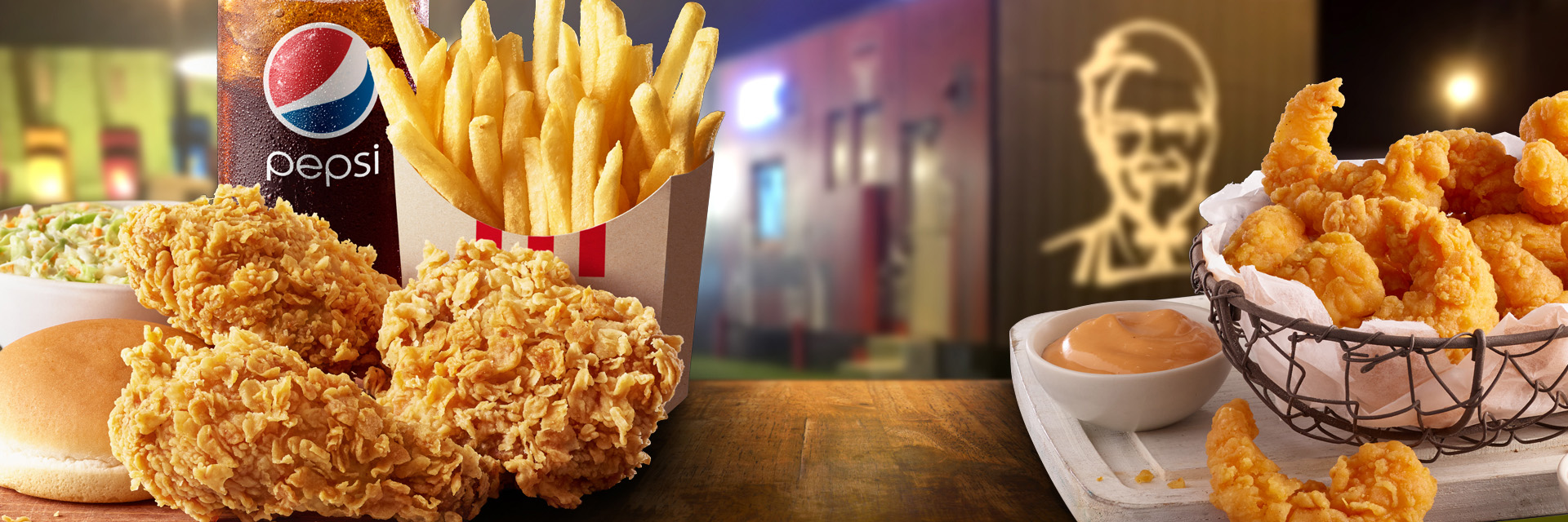 الدجاج المقلي والكولا في KFC